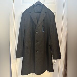 NWT Kenneth Cole New York Men’s Weather-Ready Top Coat Charcoal Gray Sz 46 Long